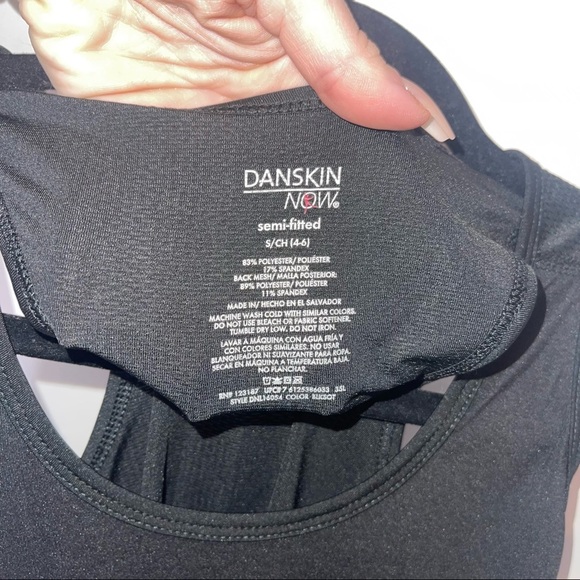 DANSKIN NOW Black Semi-Fitted Tank XS - Picture 6 of 7